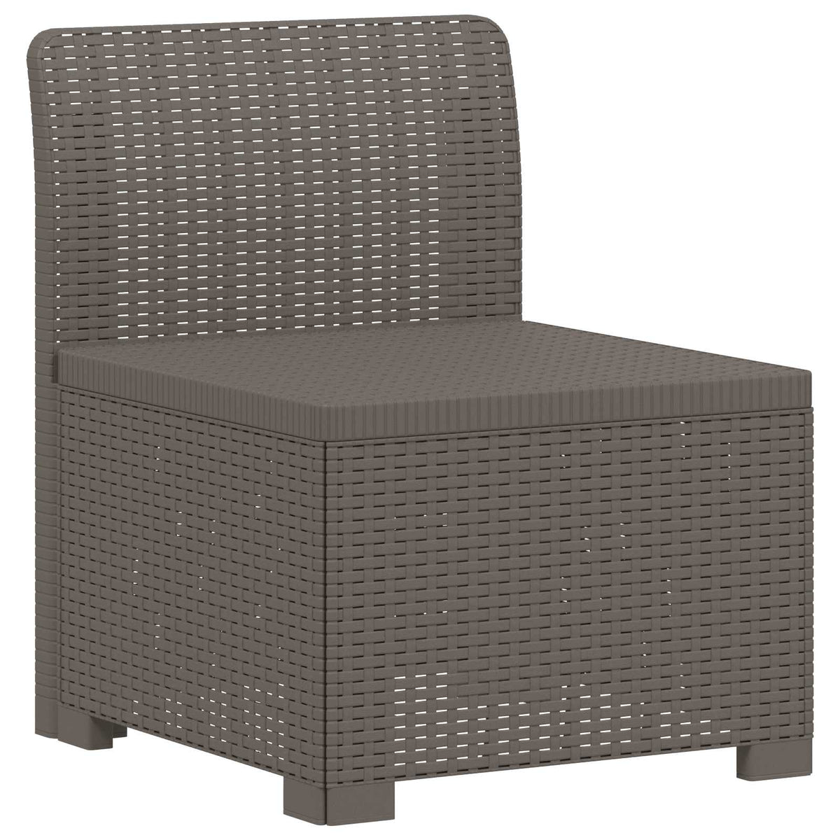 Vidaxl tweedelige tuinbank rattan look 2-zits pp lichtgrijs