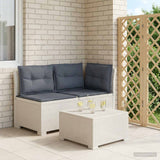 Vidaxl tweedelige tuinbank met kussens rattan look 2-zits pp wit