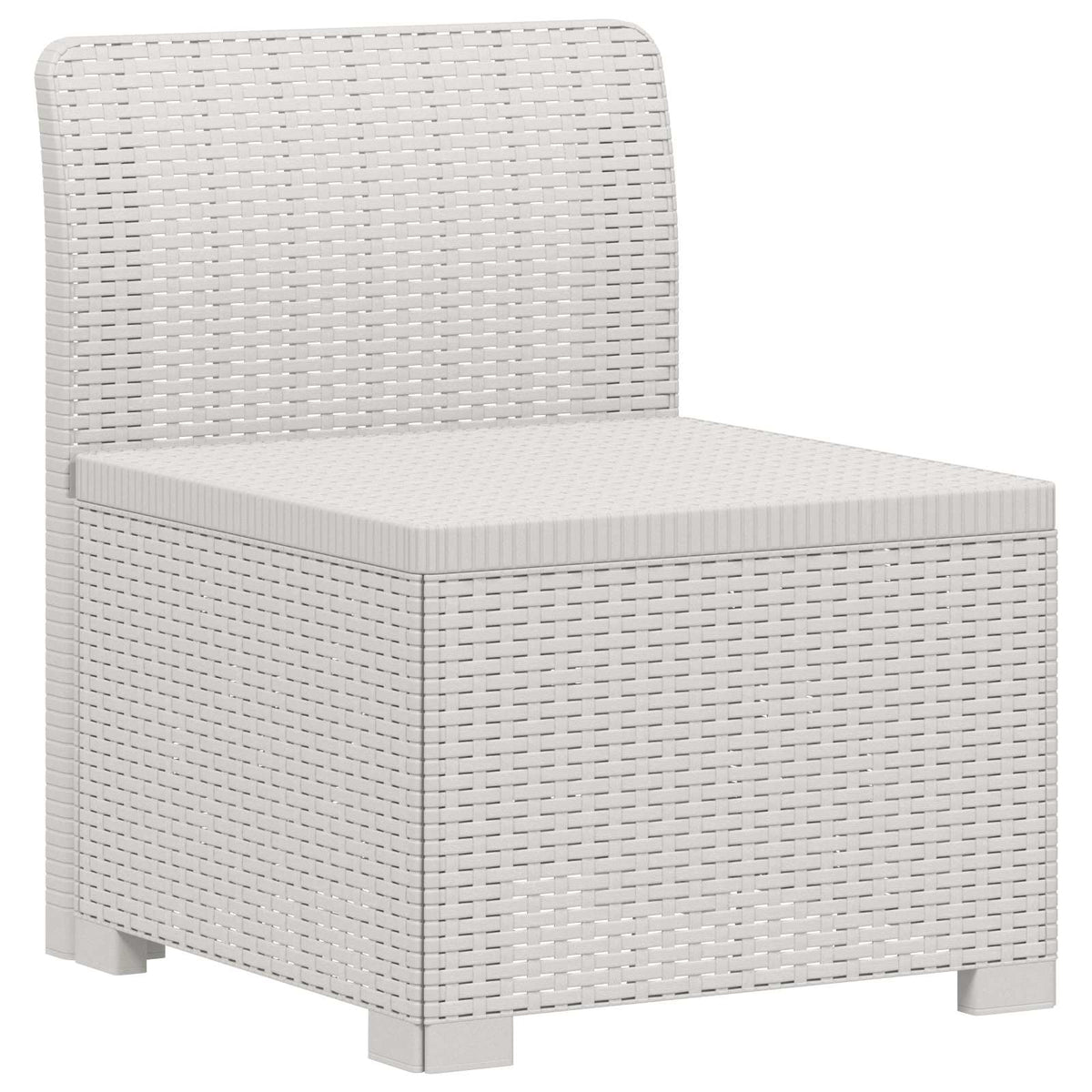 Vidaxl 3-zits tuinbank in rattan look 3-zits pp wit