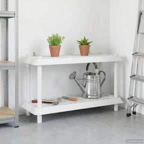 Vidaxl plankenunit 2-laags 100 x 40 x 55,5 cm pp wit
