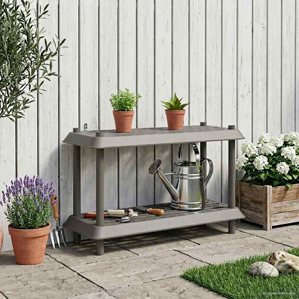 Vidaxl plankenunit 2-laags 100 x 40 x 55,5 cm pp lichtgrijs