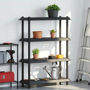 Vidaxl plankenunit 4-laags 100 x 40 x 136,5 cm pp antracietkleurig