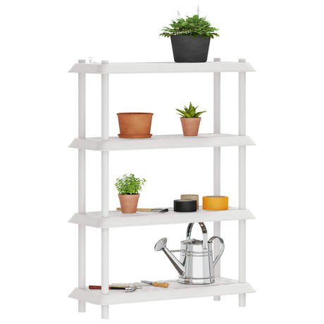Vidaxl plankenunit 4-laags 100 x 40 x 136,5 cm pp wit