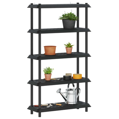 Vidaxl plankenunit 5-laags 100 x 40 x 177 cm pp antracietkleurig