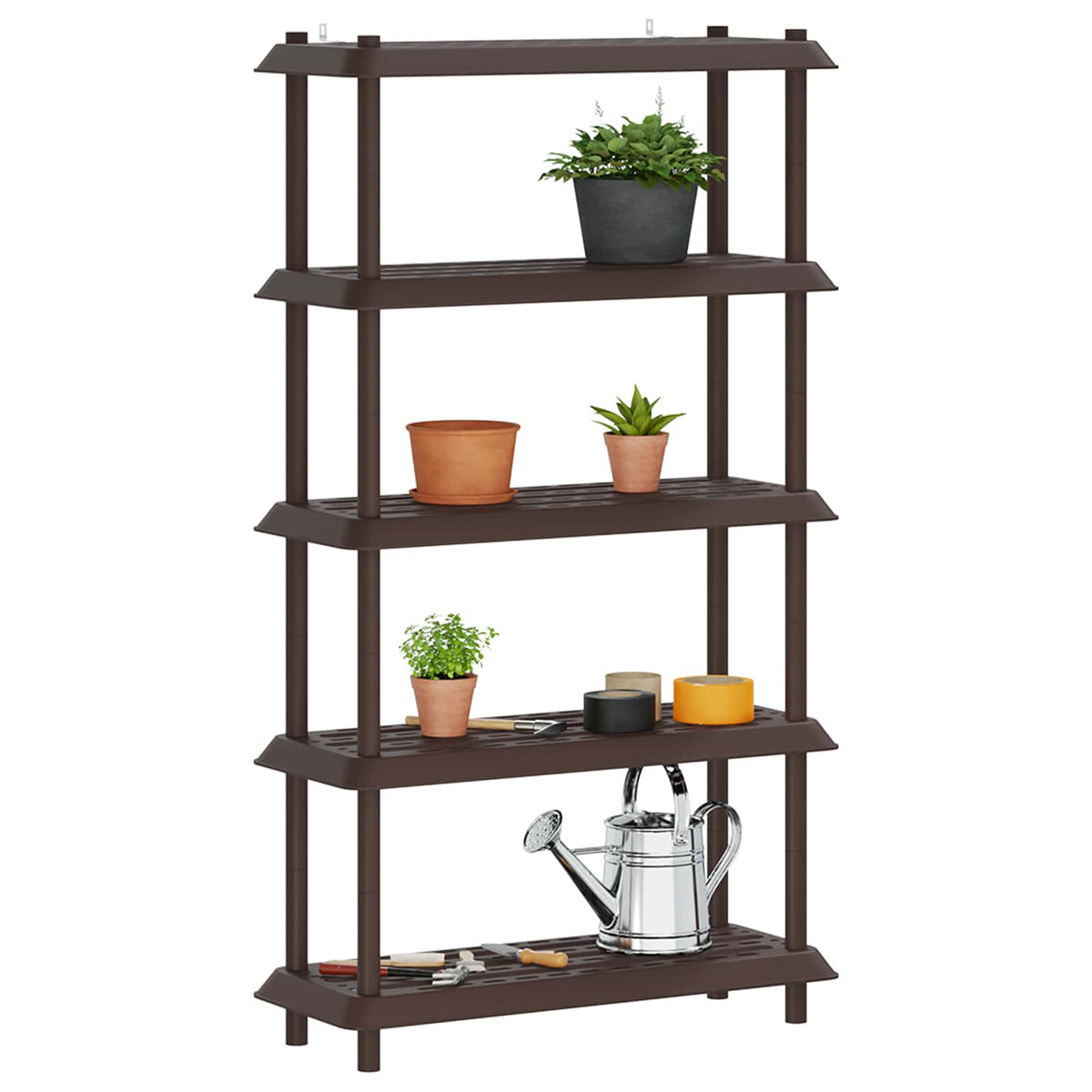 Vidaxl plankenunit 5-laags 100 x 40 x 177 cm pp bruin