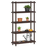 Vidaxl plankenunit 5-laags 100 x 40 x 177 cm pp bruin