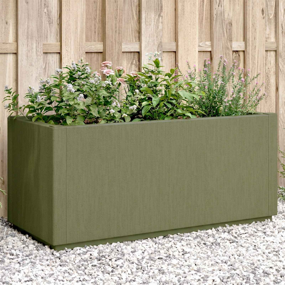 Vidaxl tuinbloembak groen 80 x 36 x 35 cm pp