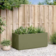 Vidaxl tuinbloembak groen 80 x 36 x 35 cm pp