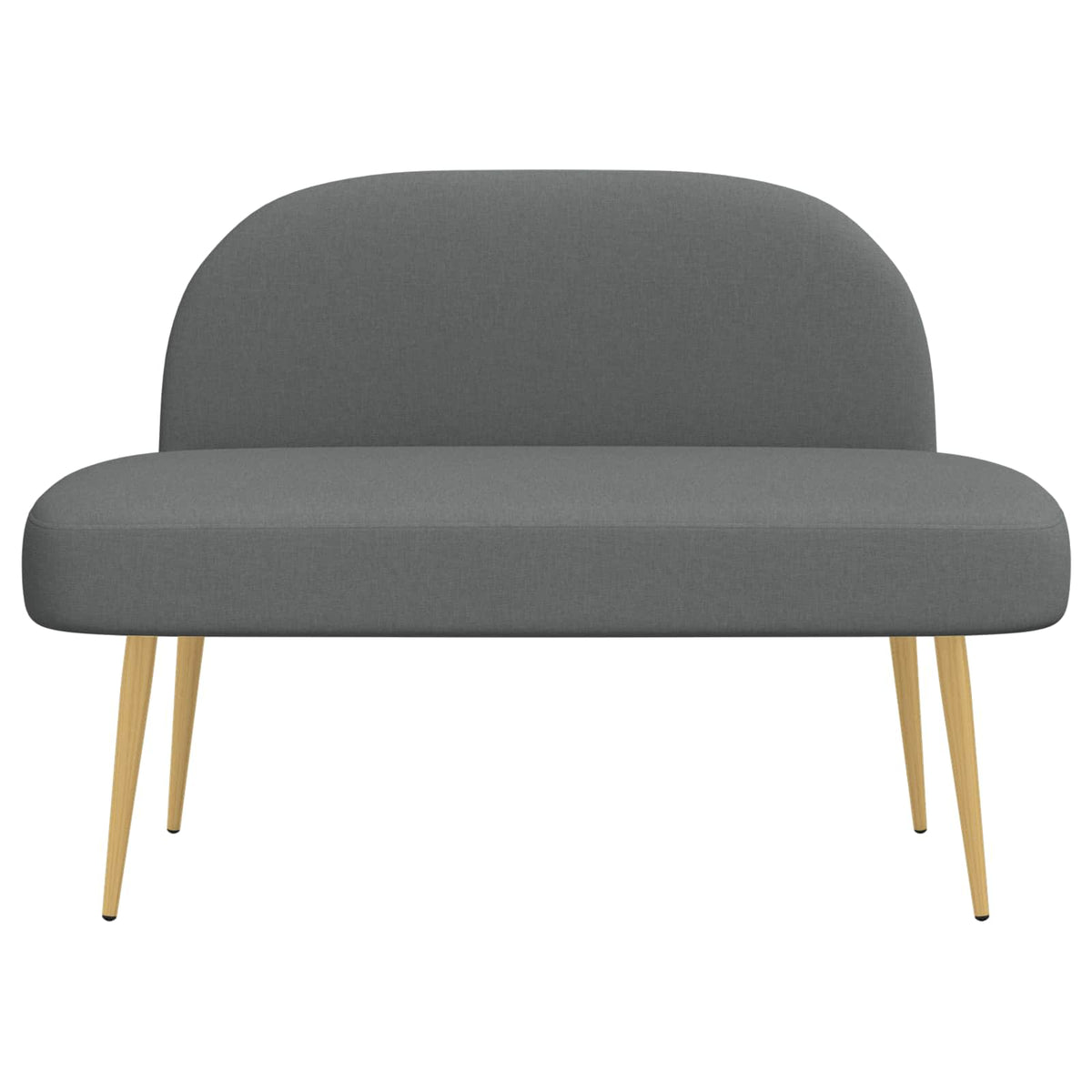 Vidaxl beklede bank met rugleuning donkergrijs 110 x 60 x 76 cm