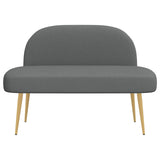 Vidaxl beklede bank met rugleuning donkergrijs 110 x 60 x 76 cm