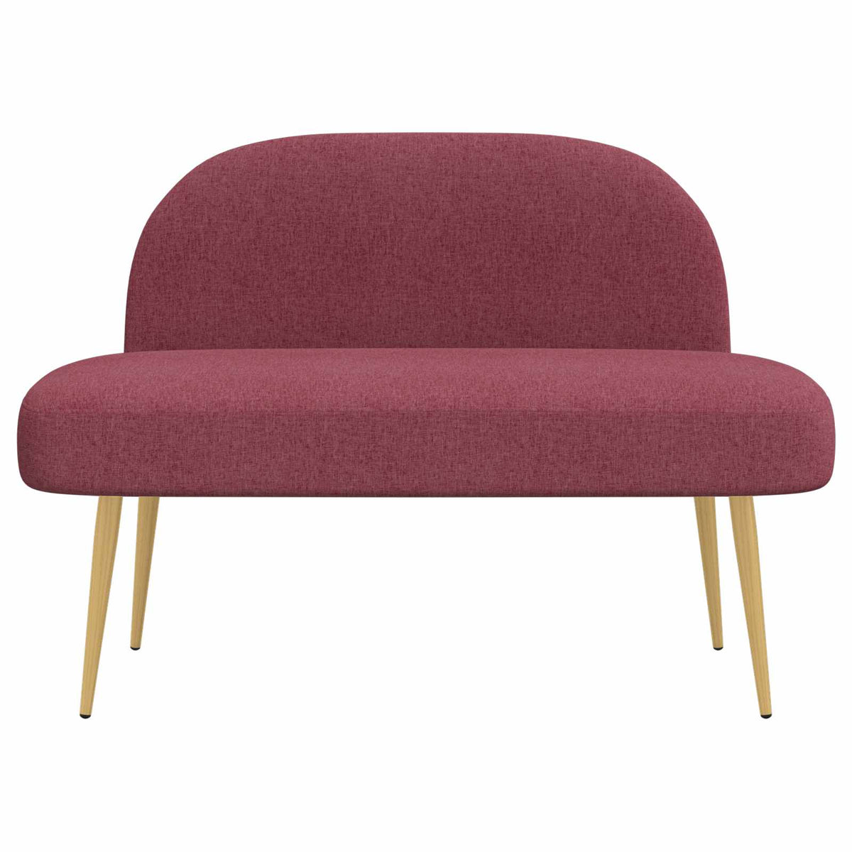 Vidaxl beklede bank met rugleuning wijnrood 110 x 60 x 76 cm