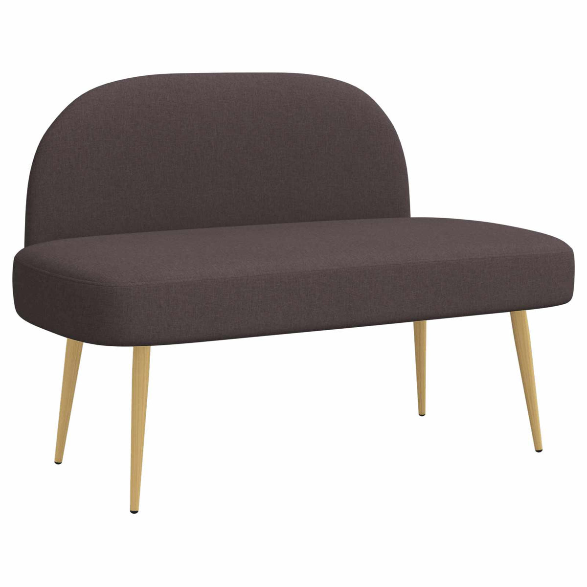 Vidaxl beklede bank met rugleuning donkerbruin 110 x 60 x 76 cm