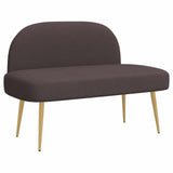 Vidaxl beklede bank met rugleuning donkerbruin 110 x 60 x 76 cm