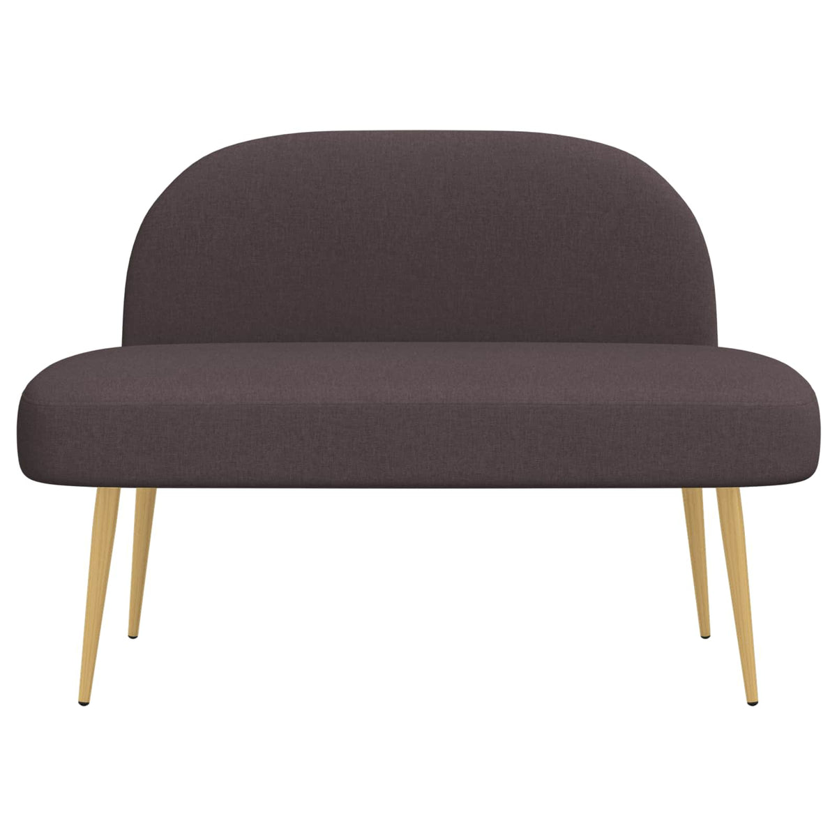 Vidaxl beklede bank met rugleuning donkerbruin 110 x 60 x 76 cm