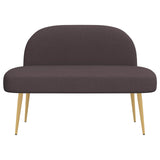 Vidaxl beklede bank met rugleuning donkerbruin 110 x 60 x 76 cm