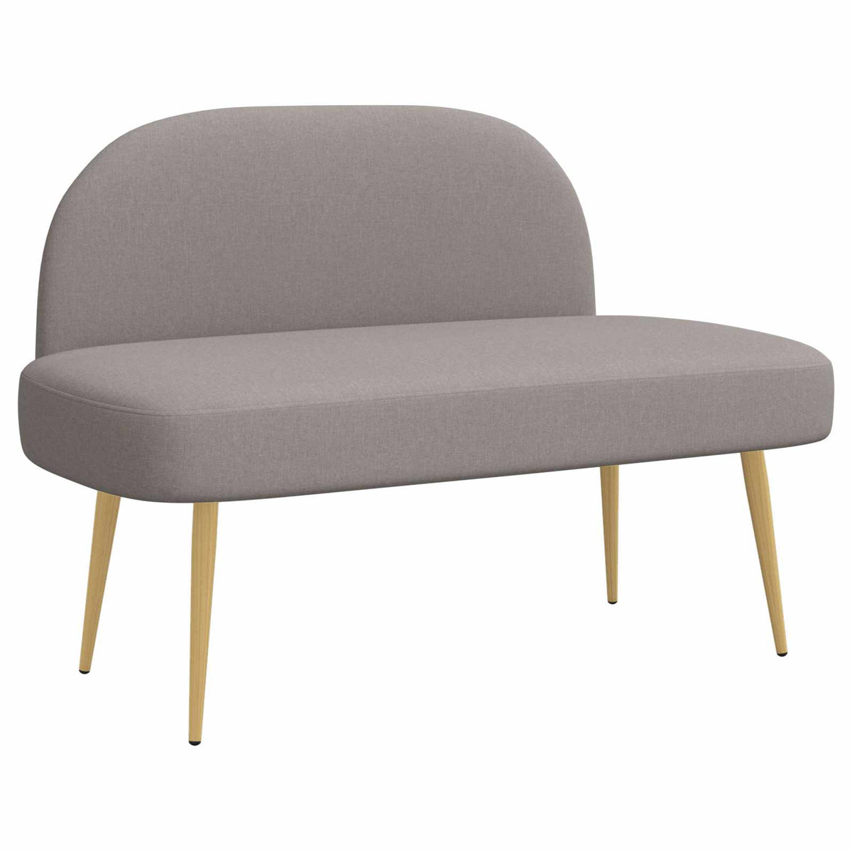 Vidaxl beklede bank met rugleuning taupe 110 x 60 x 76 cm
