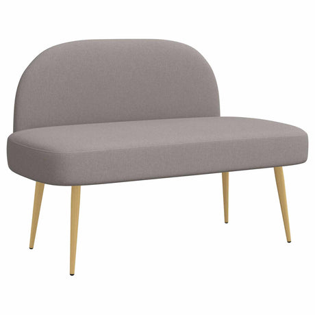 Vidaxl beklede bank met rugleuning taupe 110 x 60 x 76 cm
