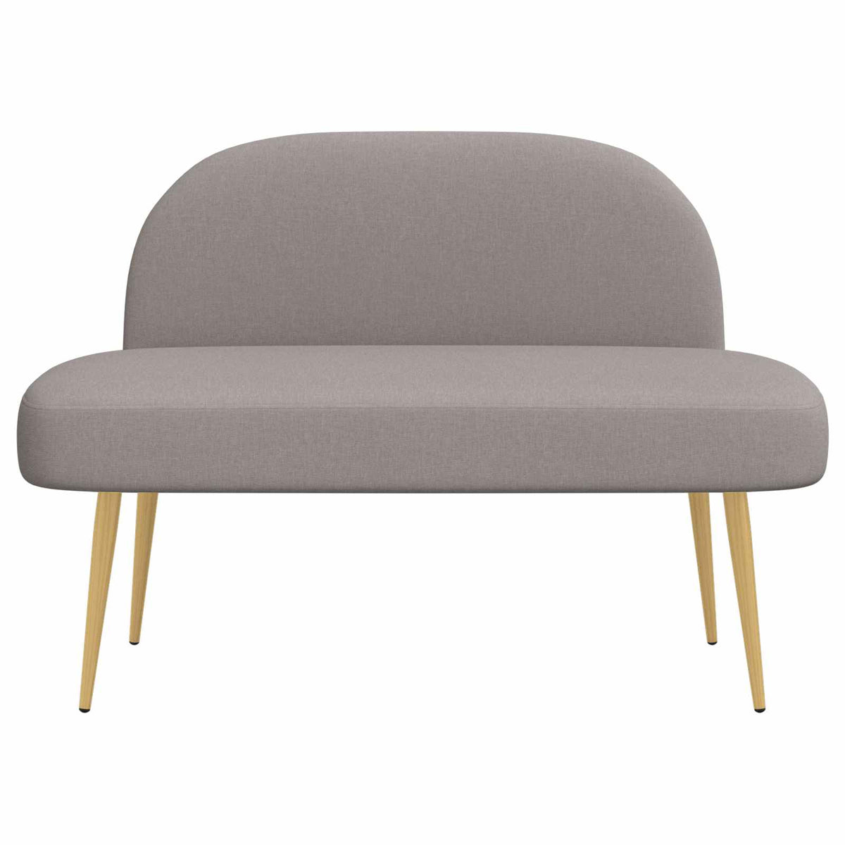 Vidaxl beklede bank met rugleuning taupe 110 x 60 x 76 cm