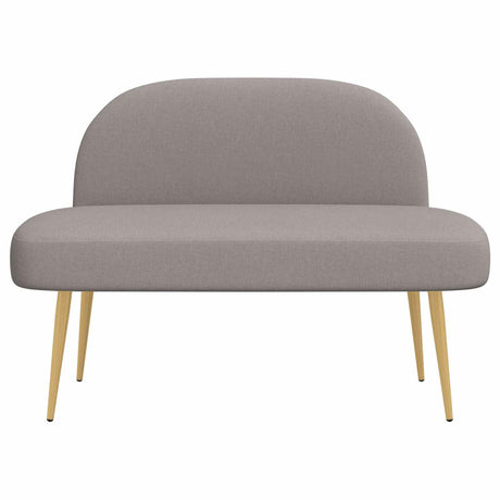 Vidaxl beklede bank met rugleuning taupe 110 x 60 x 76 cm