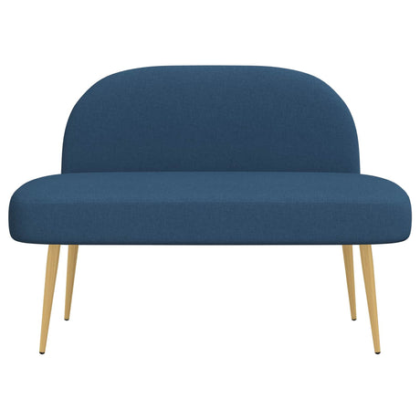 Vidaxl beklede bank met rugleuning blauw 110 x 60 x 76 cm