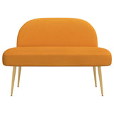 Vidaxl beklede bank met rugleuning donkergeel 110 x 60 x 76 cm