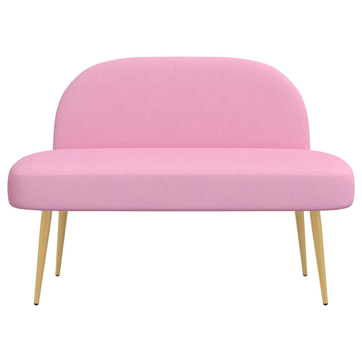 Vidaxl beklede bank met rugleuning roze 110 x 60 x 76 cm