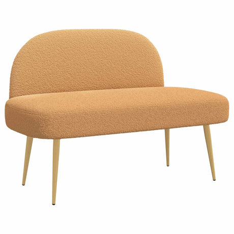 Vidaxl beklede bank met rugleuning beige 110 x 60 x 76 cm bouclé