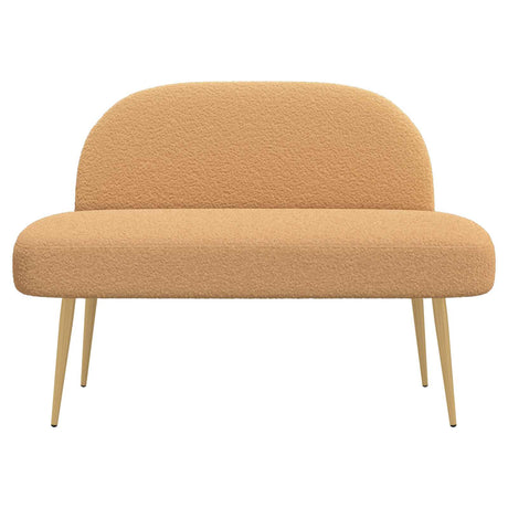 Vidaxl beklede bank met rugleuning beige 110 x 60 x 76 cm bouclé