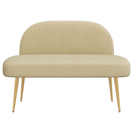 Vidaxl beklede bank met rugleuning lichtgroen grijs 110 x 60 x 76 cm