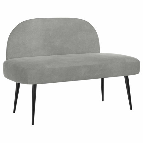 Vidaxl beklede bank met rugleuning lichtgrijs 110 x 60 x 76 cm fluweel