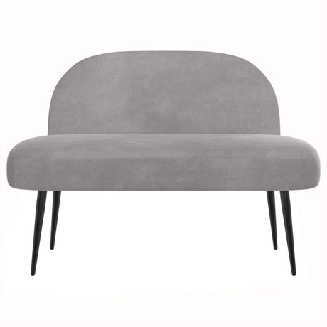Vidaxl beklede bank met rugleuning lichtgrijs 110 x 60 x 76 cm fluweel