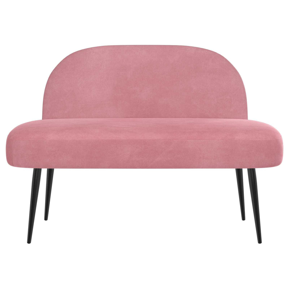 Vidaxl beklede bank met rugleuning roze 110 x 60 x 76 cm fluweel