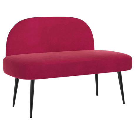 Vidaxl beklede bank met rugleuning wijnrood 110 x 60 x 76 cm fluweel