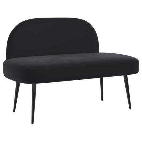 Vidaxl beklede bank met rugleuning zwart 110 x 60 x 76 cm fluweel
