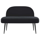Vidaxl beklede bank met rugleuning zwart 110 x 60 x 76 cm fluweel