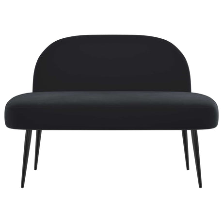 Vidaxl beklede bank met rugleuning zwart 110 x 60 x 76 cm fluweel