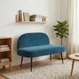 Vidaxl beklede bank met rugleuning blauw 110 x 60 x 76 cm fluweel