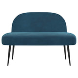 Vidaxl beklede bank met rugleuning blauw 110 x 60 x 76 cm fluweel