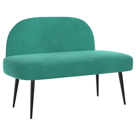 Vidaxl beklede bank met rugleuning turquoise 110 x 60 x 76 cm fluweel