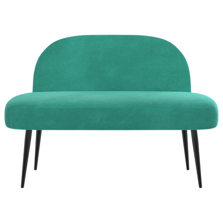 Vidaxl beklede bank met rugleuning turquoise 110 x 60 x 76 cm fluweel