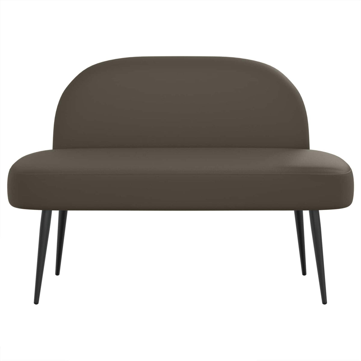 Vidaxl beklede bank met rugleuning grijs 110 x 60 x 76 cm kunstleer