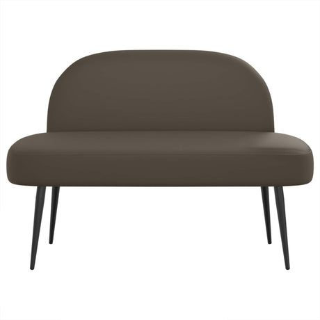 Vidaxl beklede bank met rugleuning grijs 110 x 60 x 76 cm kunstleer