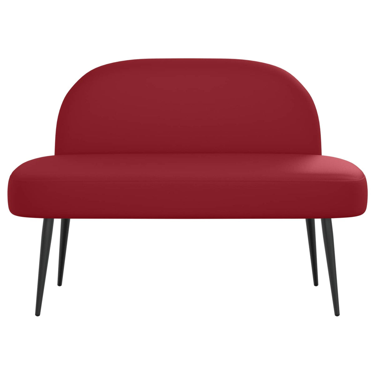Vidaxl beklede bank met rugleuning wijnrood 110 x 60 x 76 cm kunstleer