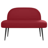 Vidaxl beklede bank met rugleuning wijnrood 110 x 60 x 76 cm kunstleer