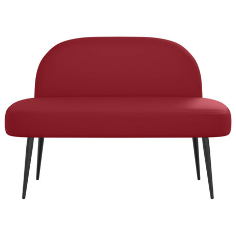 Vidaxl beklede bank met rugleuning wijnrood 110 x 60 x 76 cm kunstleer