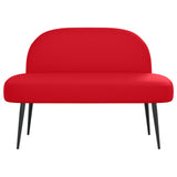Vidaxl beklede bank met rugleuning rood 110 x 60 x 76 cm kunstleer