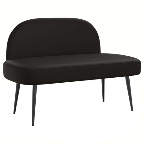 Vidaxl beklede bank met rugleuning zwart 110 x 60 x 76 cm kunstleer