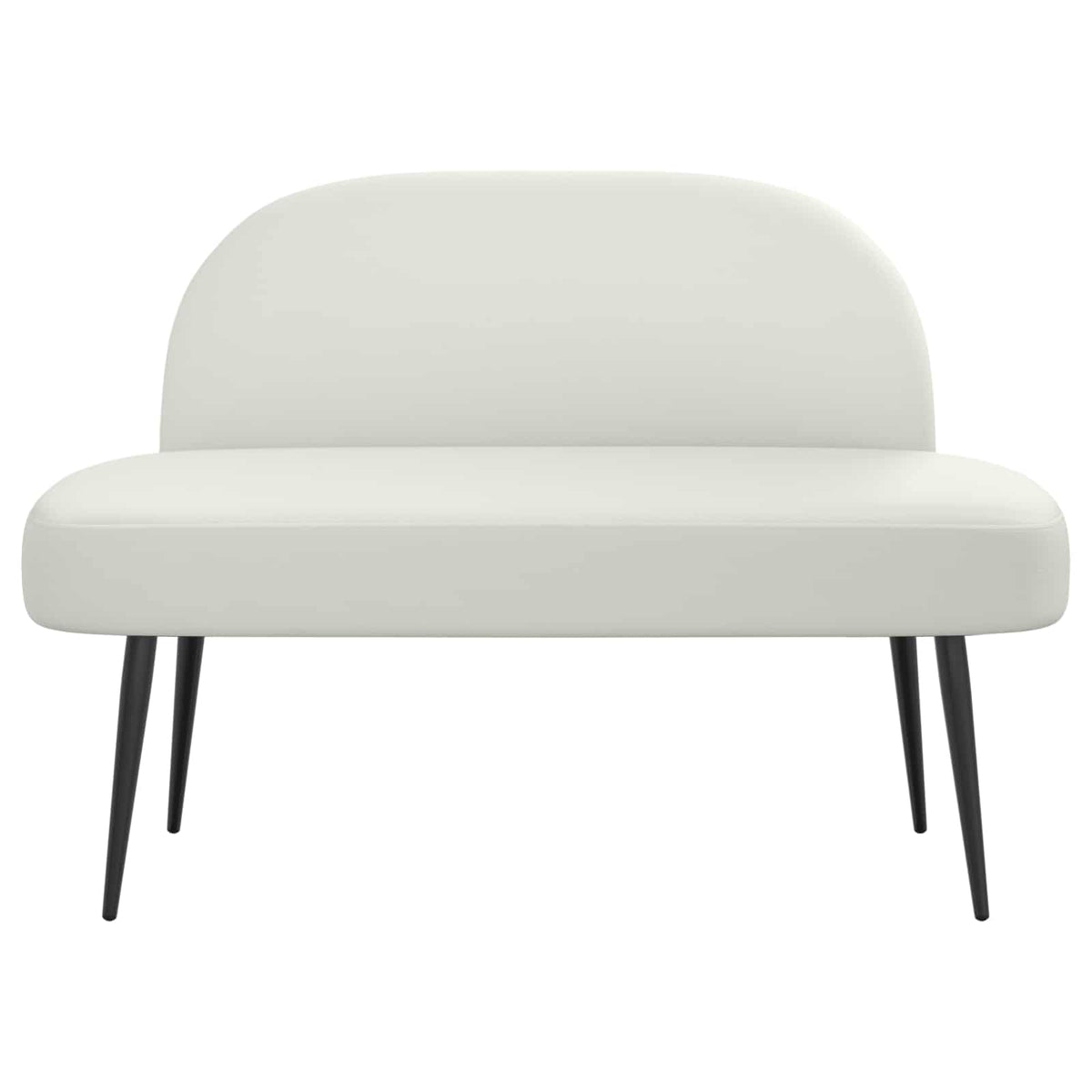 Vidaxl beklede bank met rugleuning wit 110 x 60 x 76 cm kunstleer