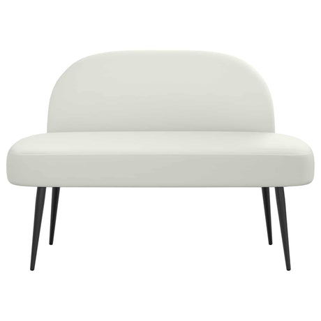 Vidaxl beklede bank met rugleuning wit 110 x 60 x 76 cm kunstleer