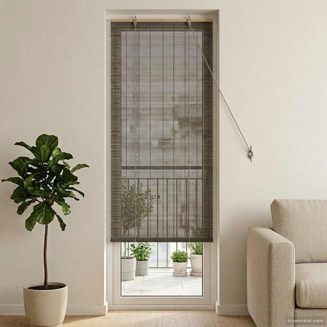 Vidaxl rolgordijn grijs 60 x 220 cm bamboe